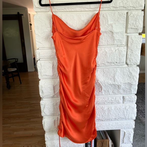 ZARA Draped Satin Effect Mini Slip Dress - Picture 7 of 15